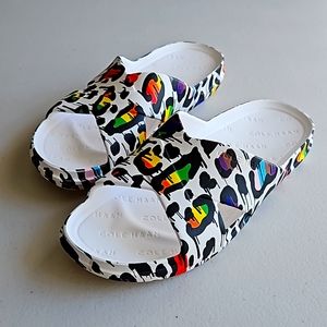 Cole Hann Findra Graffiti Animal Print Slides